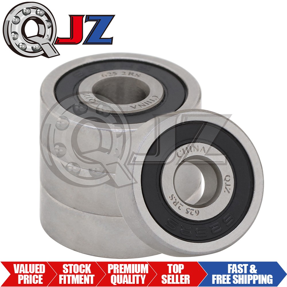 [Qty.4] 625-2RS Deep Groove Radial Ball Bearing [5 mm ID x 16 mm OD x 5 mm W]