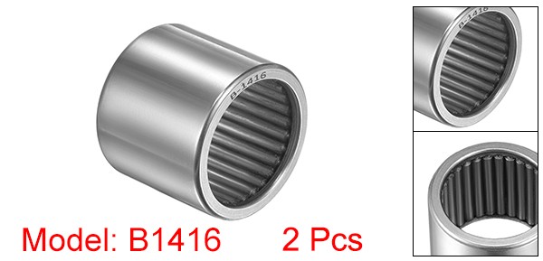 B1416 Needle Roller Bearings 7/8″ x 1-1/8″ x 1″ Full Complement Drawn Cup 2pcs