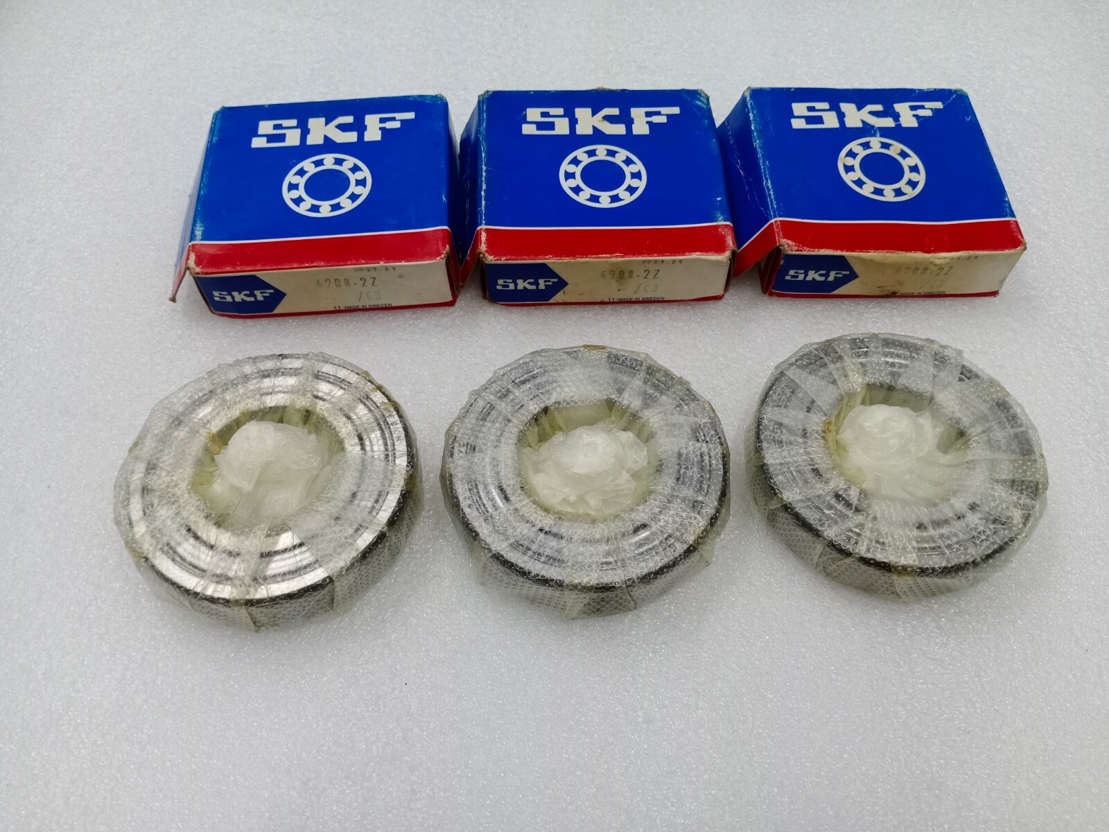 6208 ZZC3 Double Metal shields Ball Bearing 40x80x18 MM SKF SWEDEN 3Pcs 6208ZZC3