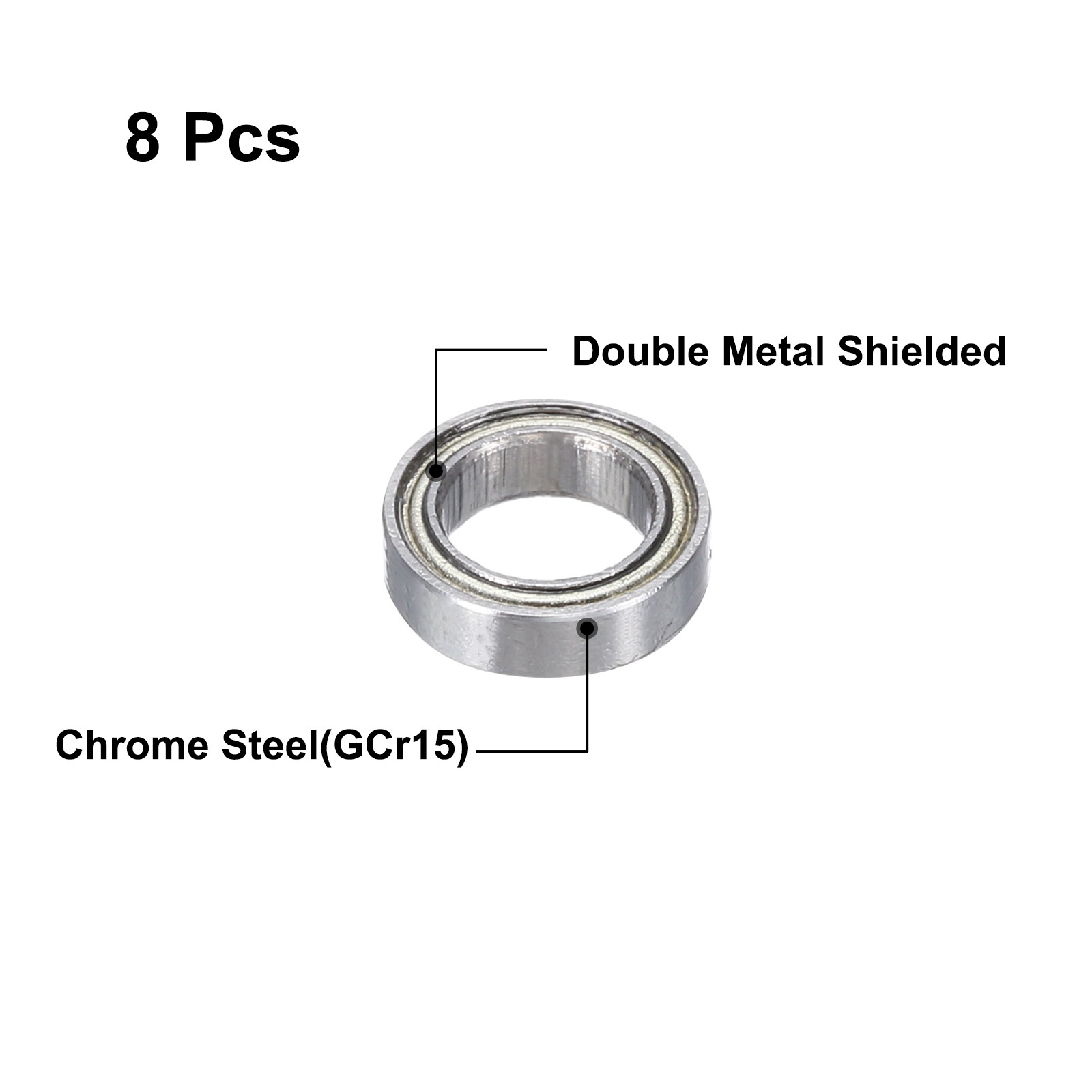8pcs bearings MR117ZZ 7x11x3mm chrome steel for high strength