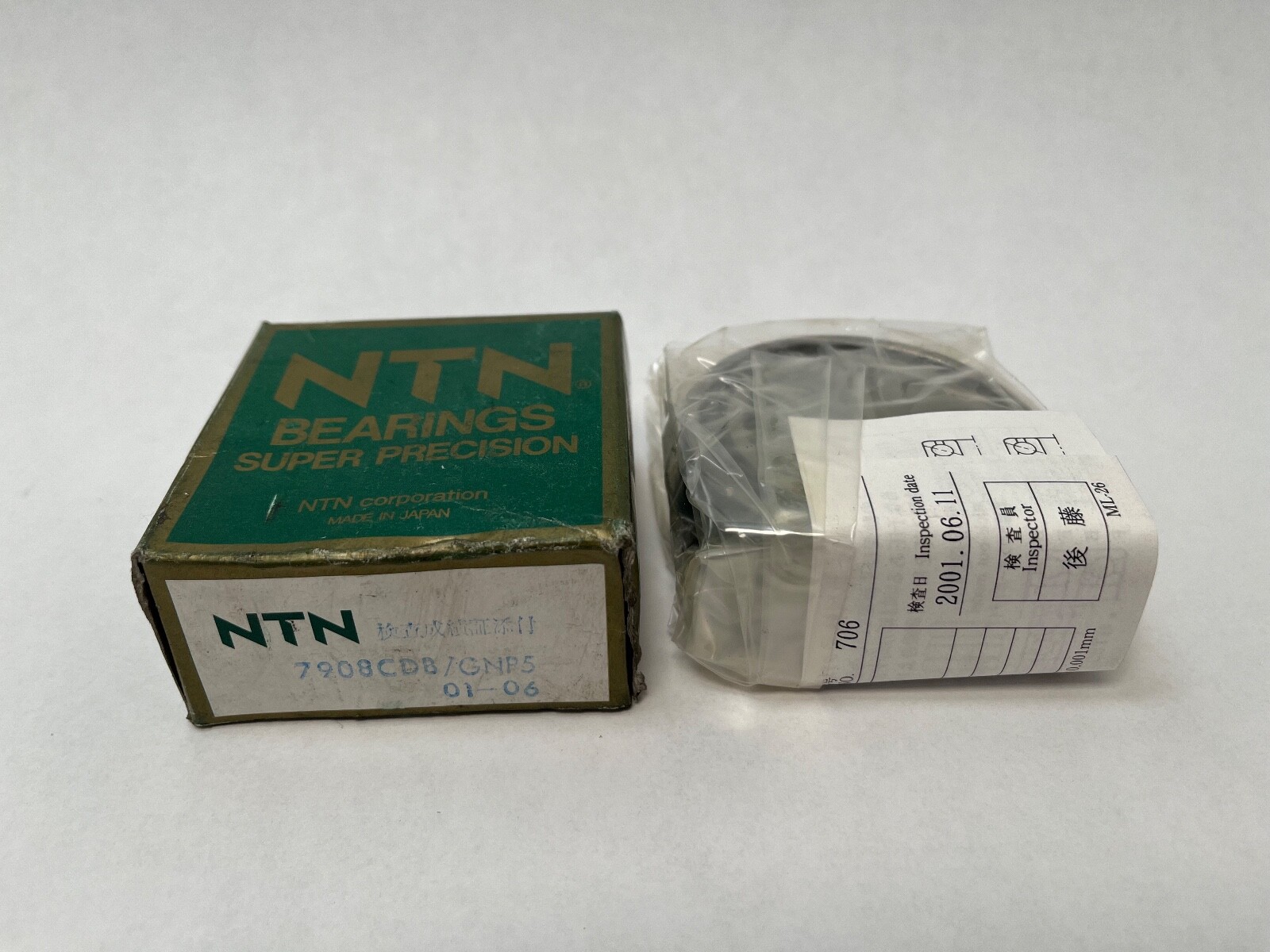 NTN 7908CDBGNP5 Bearing 40x62x12 mm 7908C 7908-C-DB-GN-P5 Japan 2 Pcs