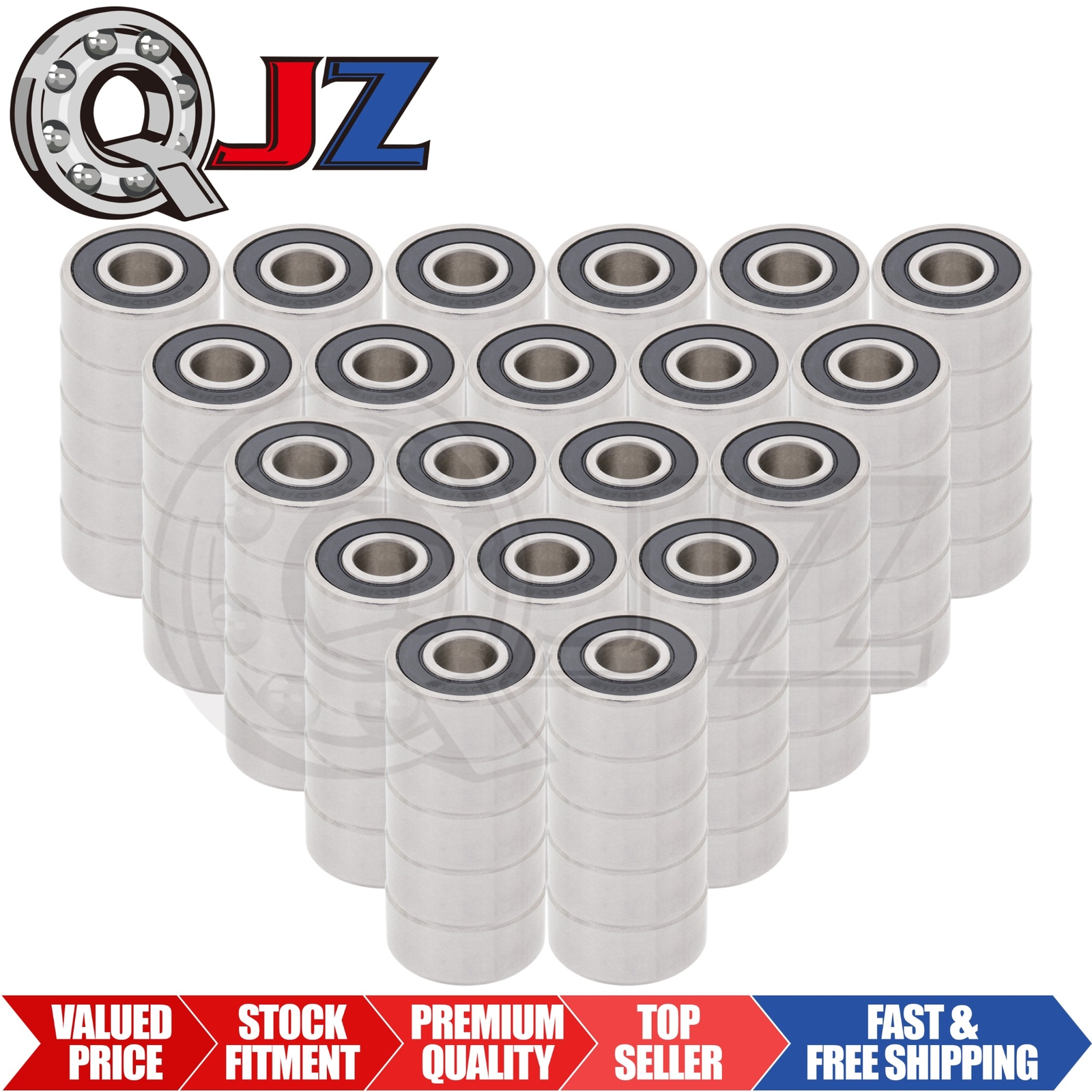 [100-Packs] New 63000-2RS Deep Groove Ball Bearing [10mm ID x 26mm OD x 12mm W]