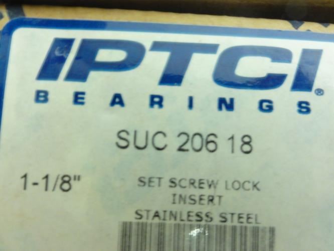 187085 Old-Stock; IPTCI SUC206-18 SS Insert Bearing; 1.125″ Bore; 2.4409″ OD