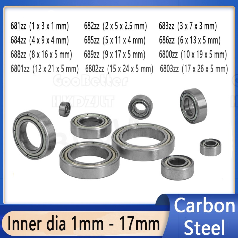 Small Miniature & Model Bearings From 681zz to 6803zz Best Quality Carbon Steel