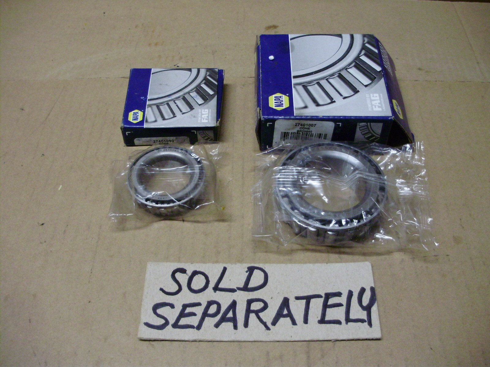 FAG Napa Cone Roller Bearings, KLM67048, K25580, Sold Separately