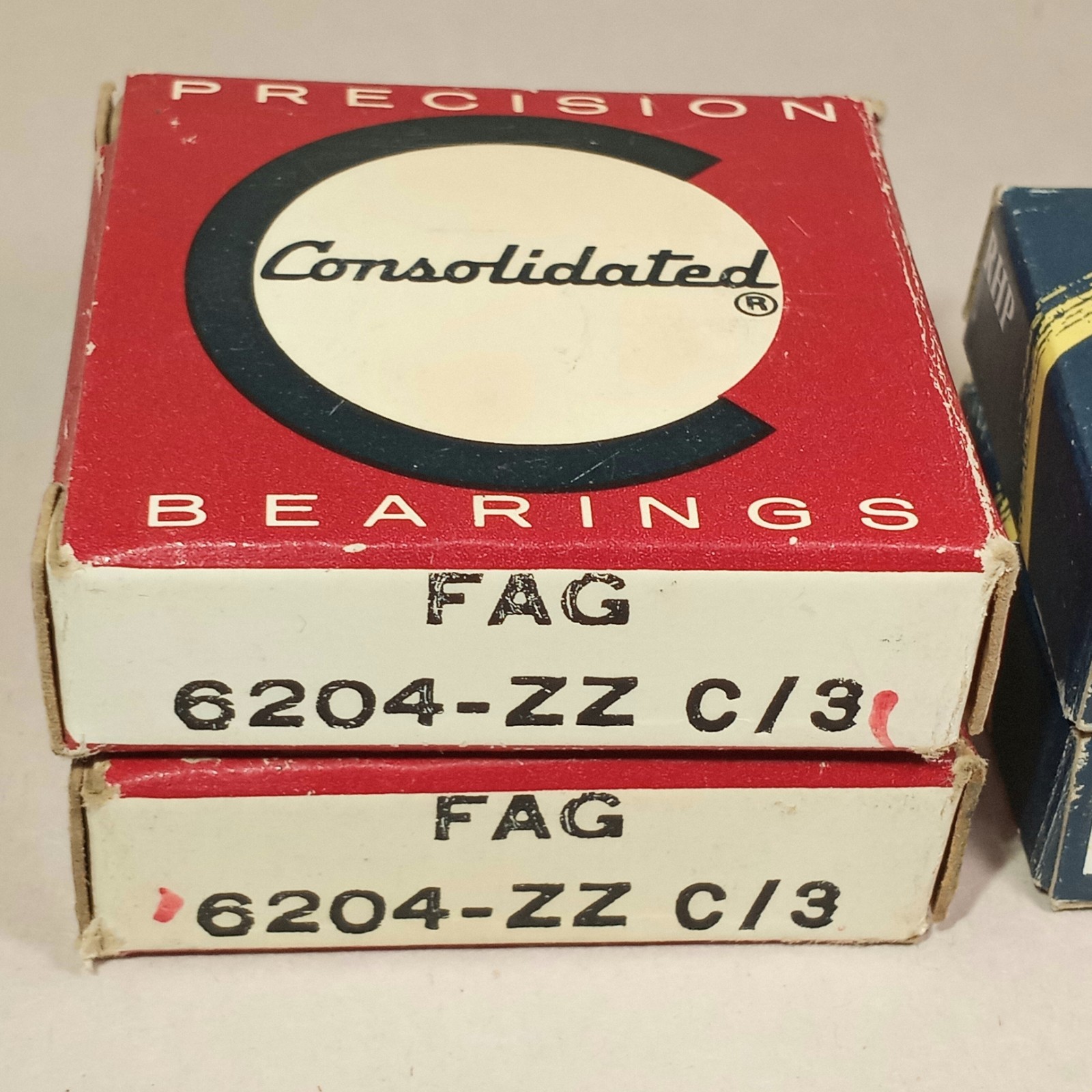 Vtg 9pc Ball Bearing Lot Consolidated, RHP, Koyo, MRC, 6204 ZZ, 6203 2z, 6200zz