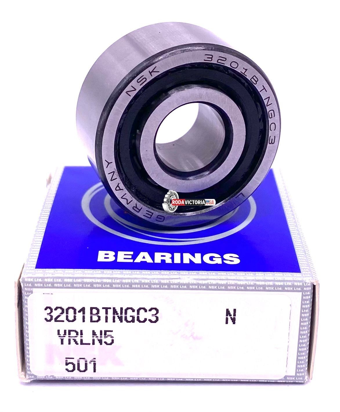 NSK 3201 B TNG C3 Double Row Angular Contact Ball Bearing 5201 12x32x15,9 mm