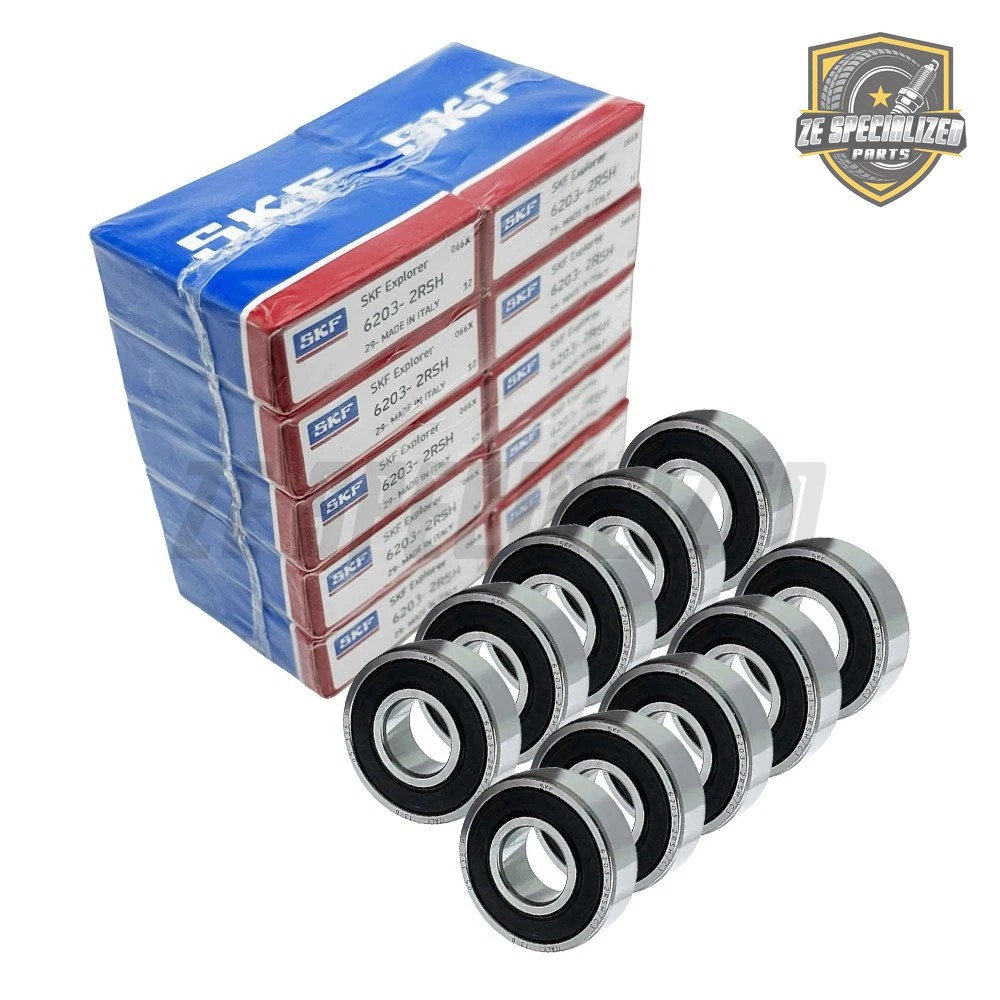 NEW 10 (Pack) 6203-2RSH C3 SKF 2 Shield Rubber Ball Bearing 17x40x12mm