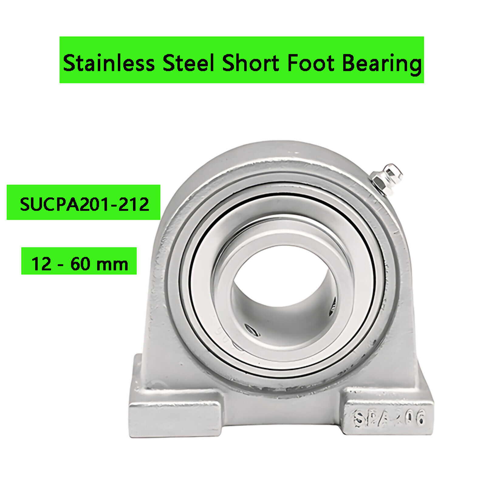 12mm bis 60mm SUCPA 201/202/203 – 212 Stainless Steel Spherical Tapered Bearings