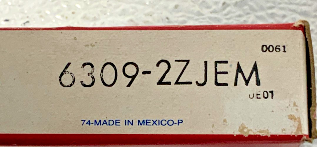 NEW Lot of 4 SKF 6309-2ZJEM Deep Groove Single Row Roller Ball Bearing 248G