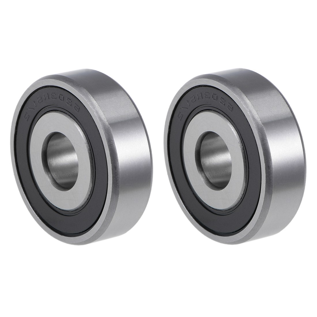 2x 6203-1/2-2RS Deep Groove Ball Bearings Double Sealed Chrome Steel Z2