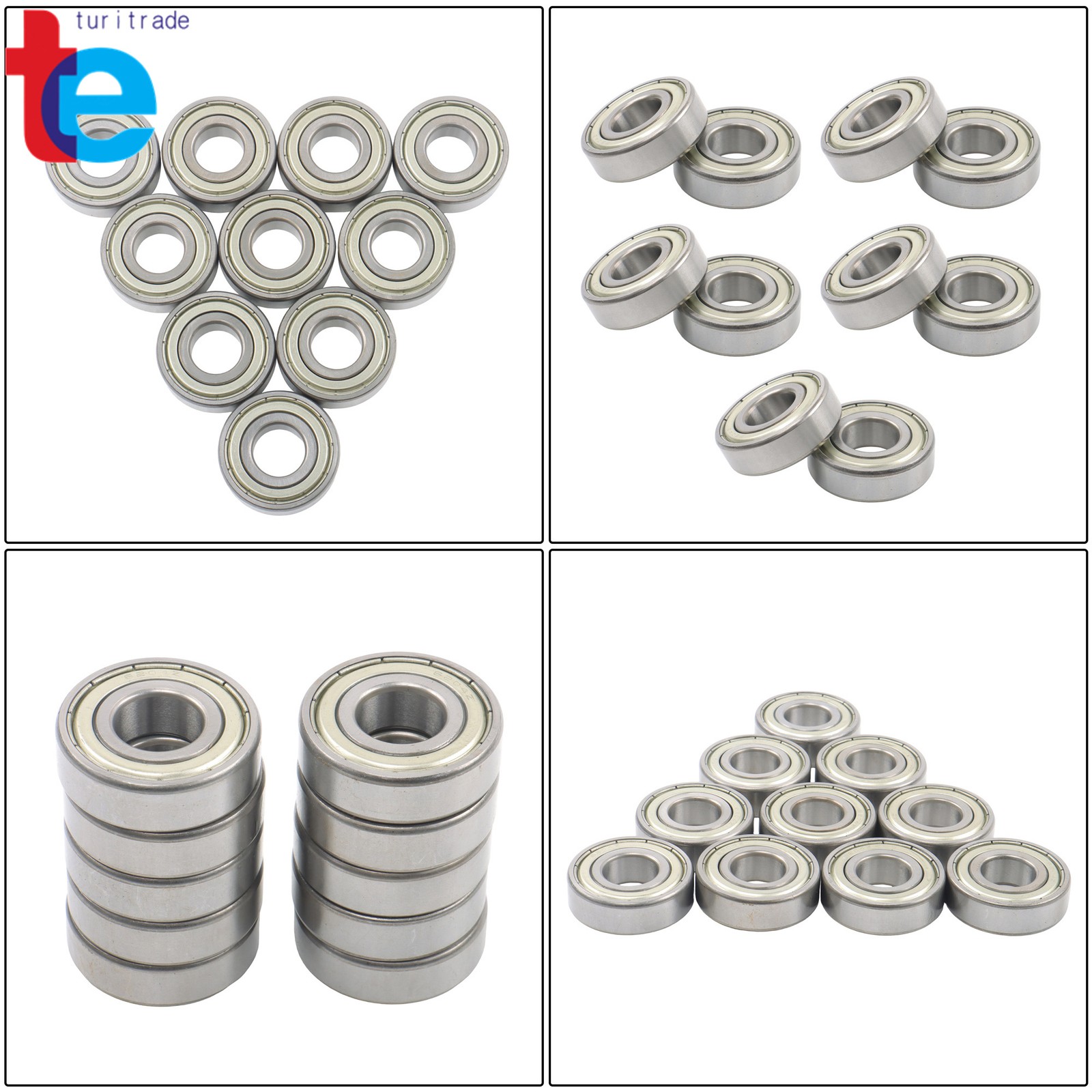 6204-ZZ Metal Shielded Ball Bearings 10 Pack 20x47x14mm Industrial Grade
