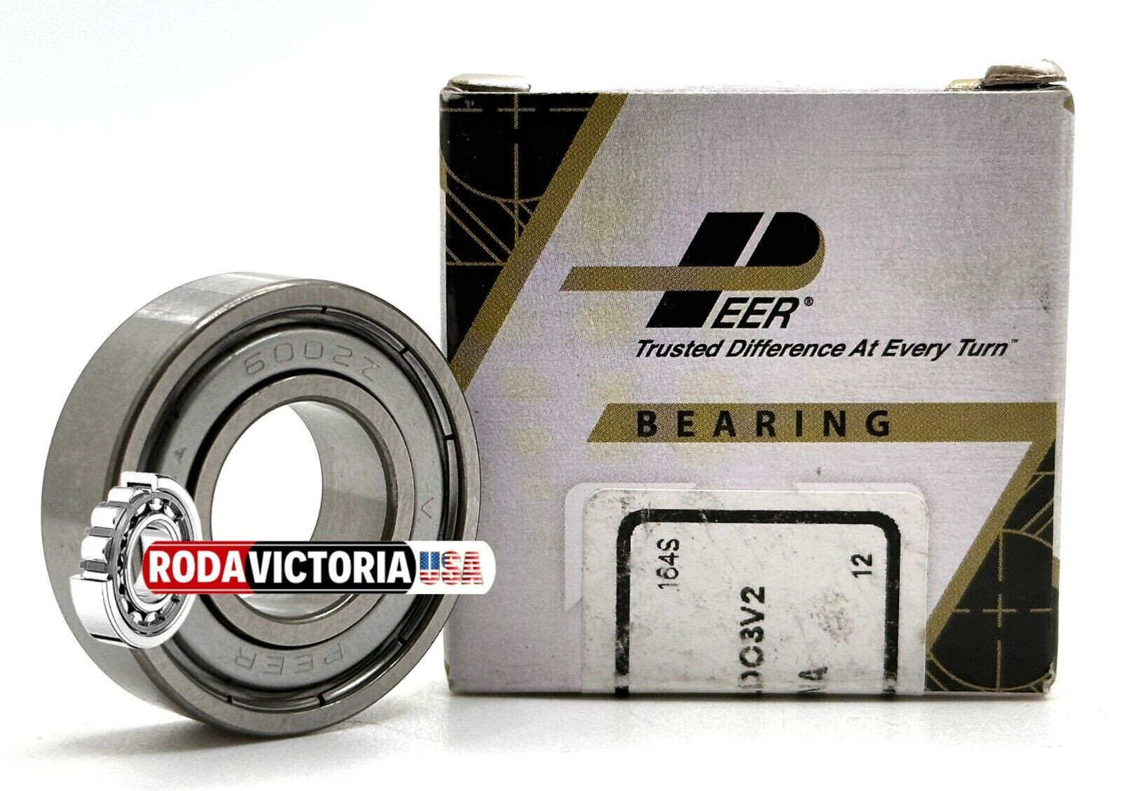 PEER 6002 ZZ DEEP GROOVE BALL BEARING, METAL SHIELDED 15x32x9mm