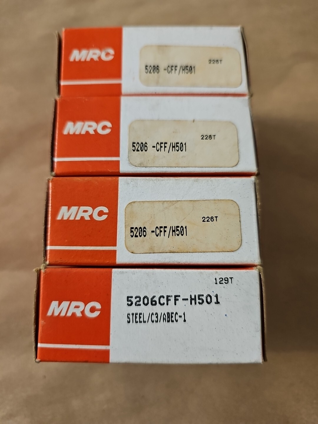 Lot Of 4 MRC 5206CFF-H501 Bearings