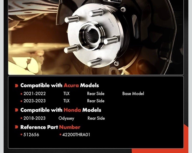 A-Premium Wheel Bearing and Hub Assembly Compatible with Honda Odyssey 2018-22