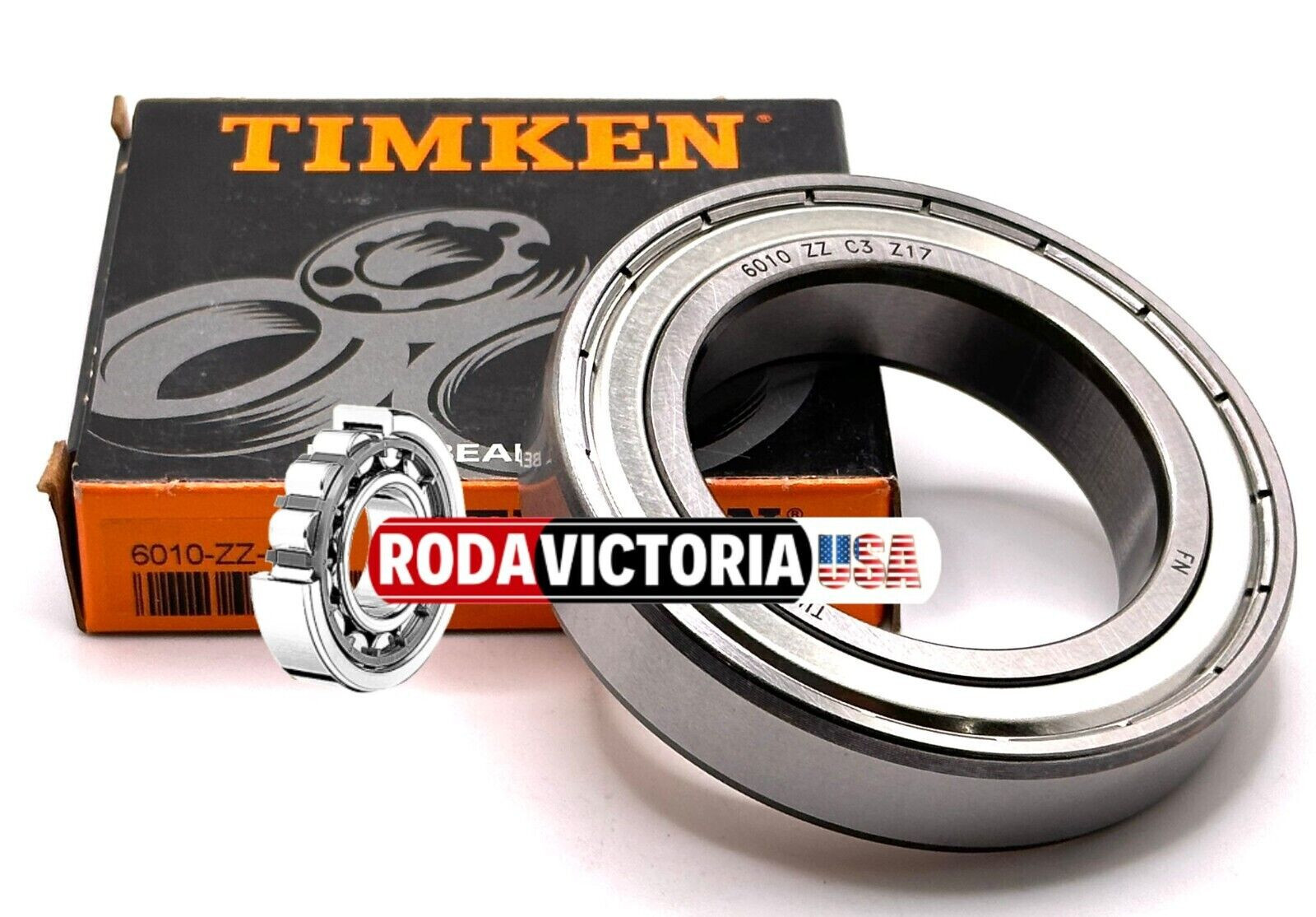 TIMKEN 6010 ZZ C3 Deep Groove Ball Bearing, Metal Shielded 50x80x16 mm