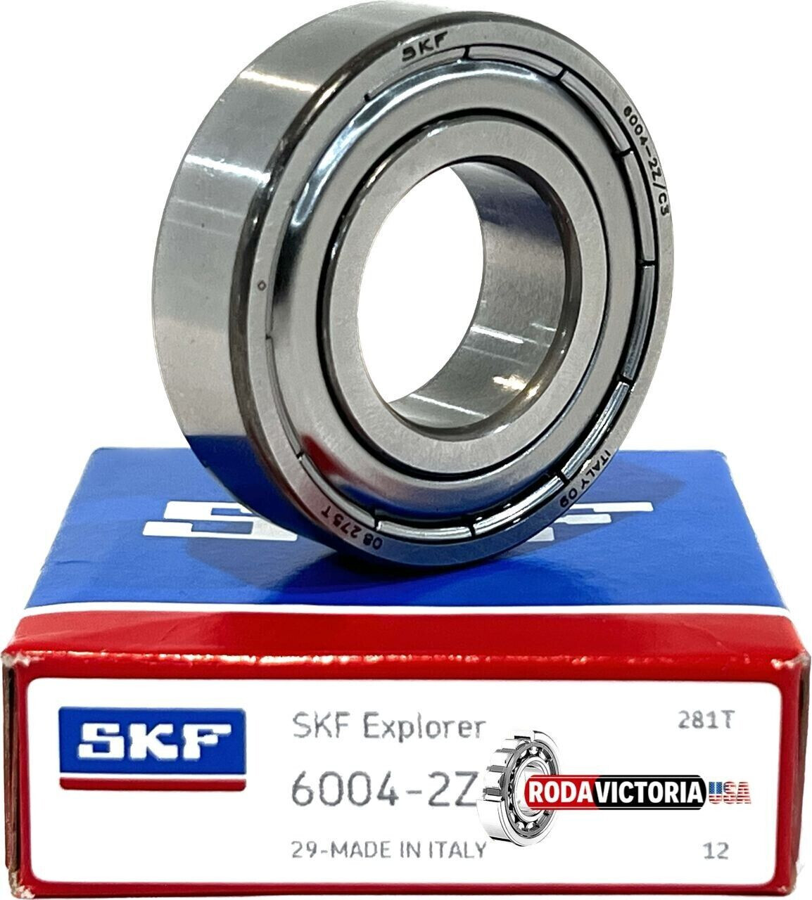 SKF 6004-ZZ Brand 6004 ZZ Double Metal Shield, 20x42x12 mm SAME DAY SHIPPING!!!