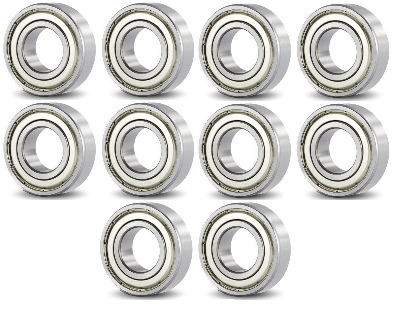 10-Pack 6201-ZZ C3 Premium Ball Bearing ABEC3 Metal Shields 12mmX32mmX10mm