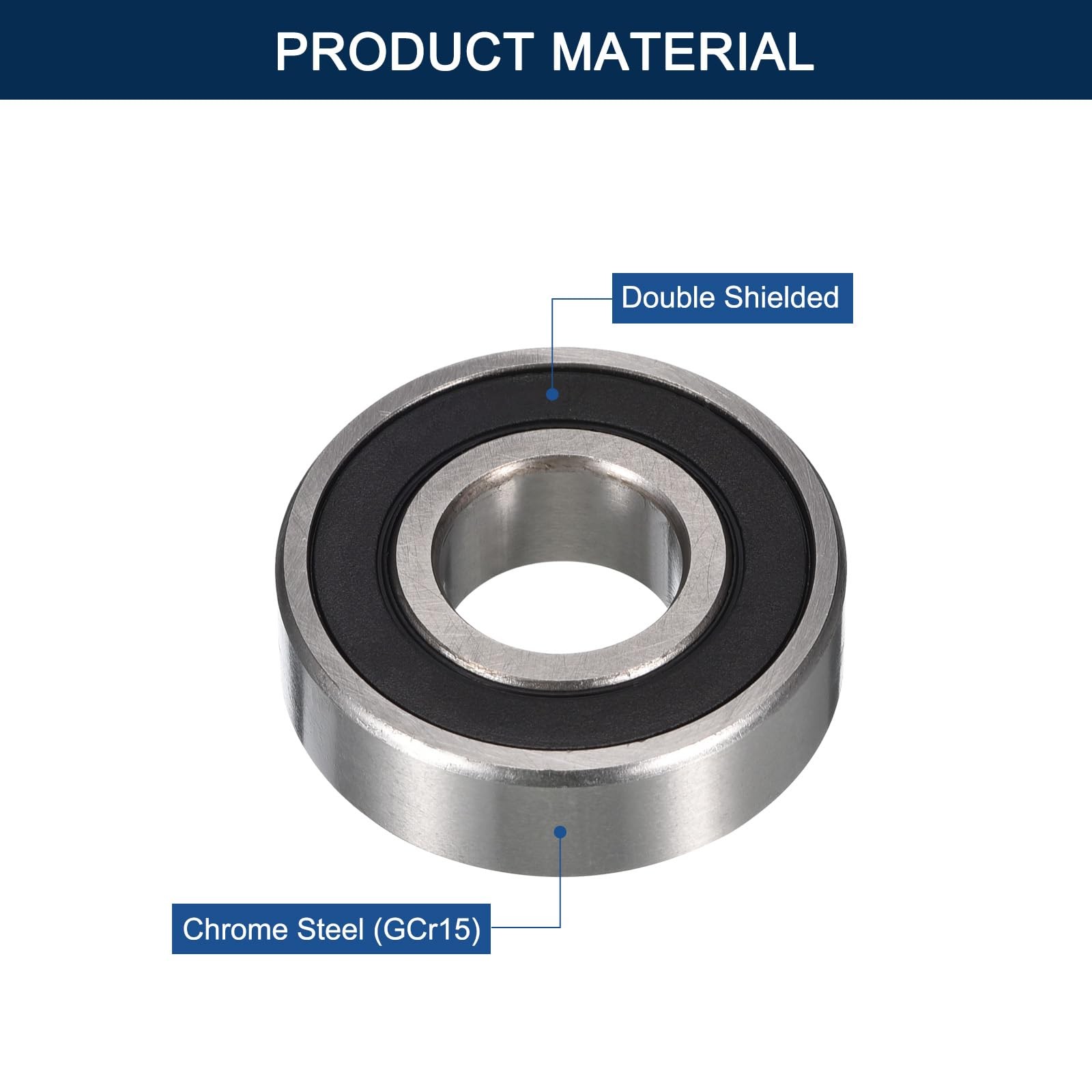 HiPicco 6202-12-2RS Deep Groove Bearings, ID 12mm x OD 35mm x Width 11mm…