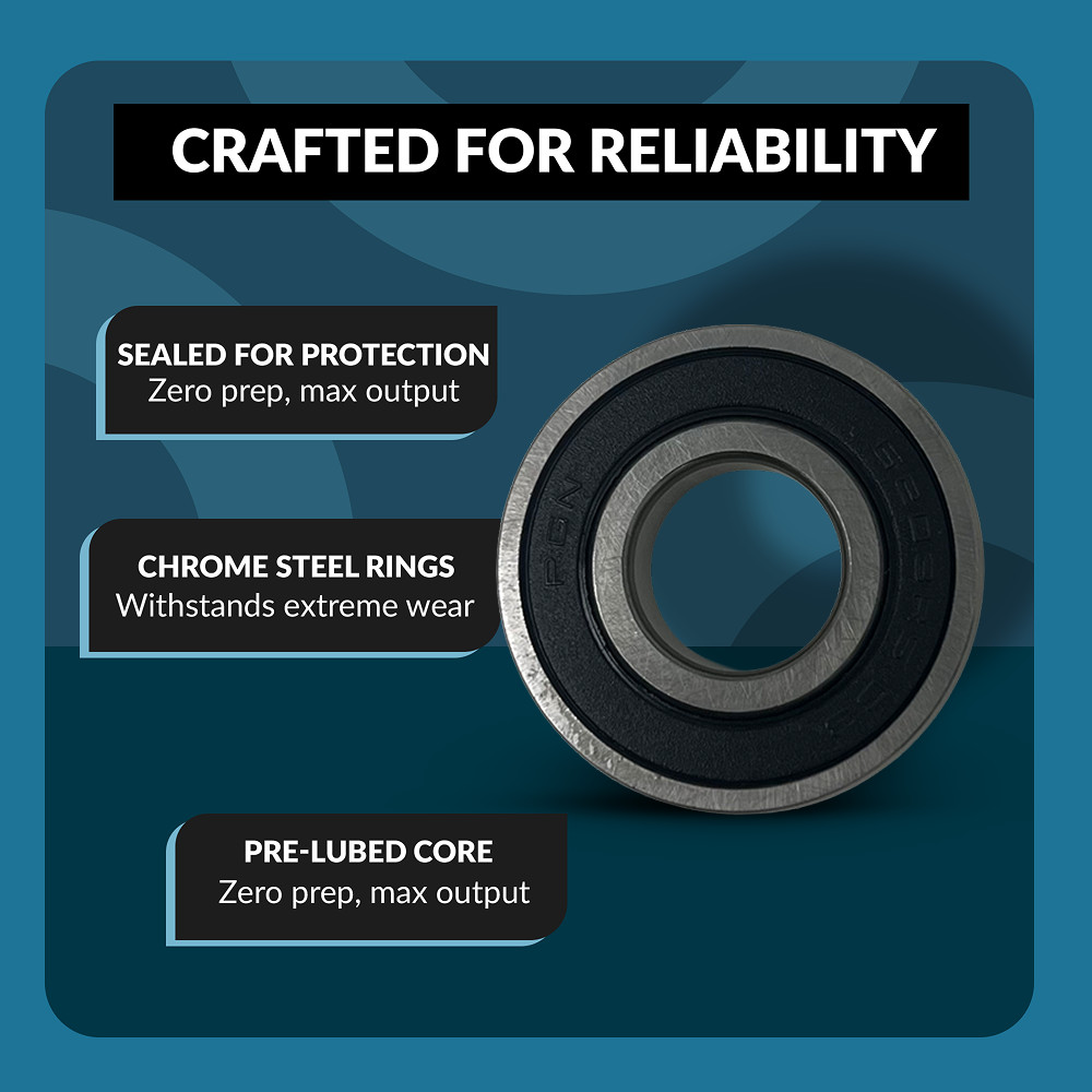 (30) 6203-2RS Premium Rubber Seal Ball Bearing C3 EMQ, 17x40x12, 6203 2RS 6203rs