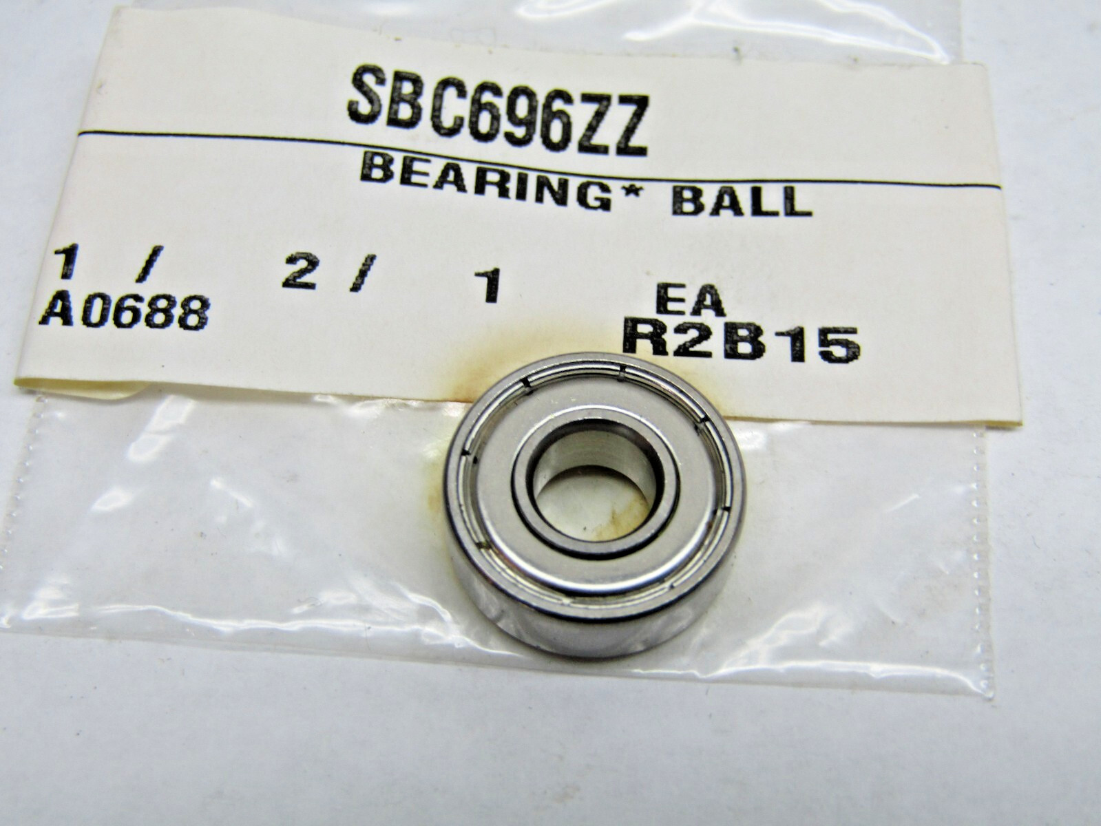 SBC 696-ZZ 6mm X 15mm X 5mm Metal Shielded Bearing