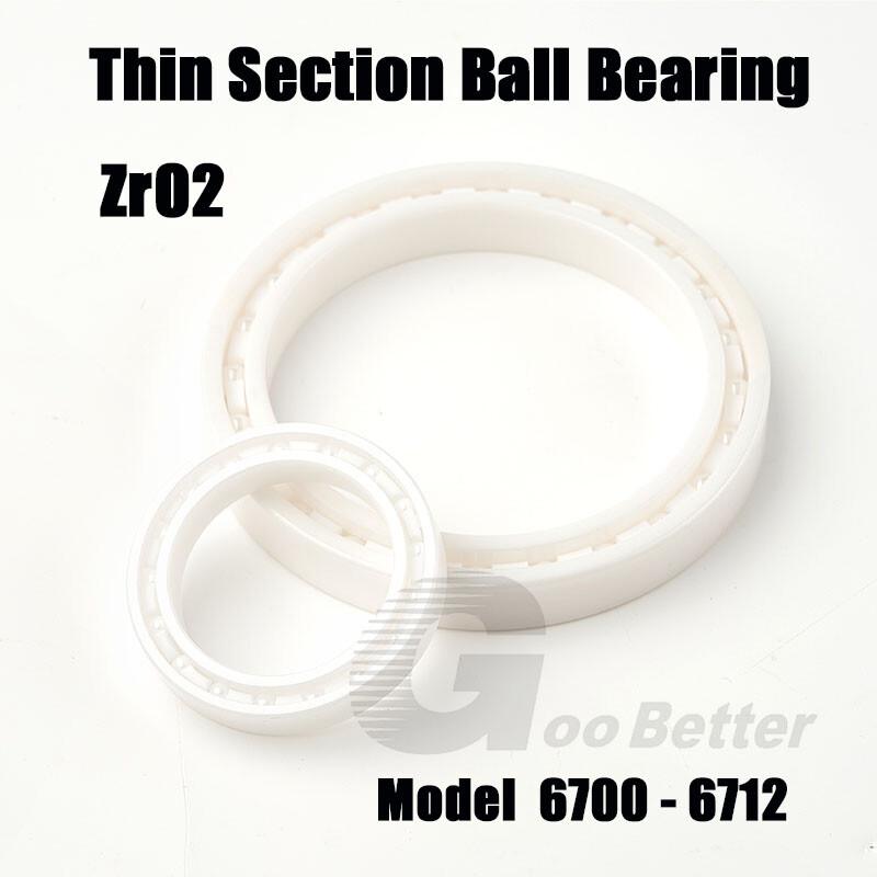 Thin Section Ball Bearing ZrO2 Zirconium Oxide Ceramics Bearing Model 6700-6712