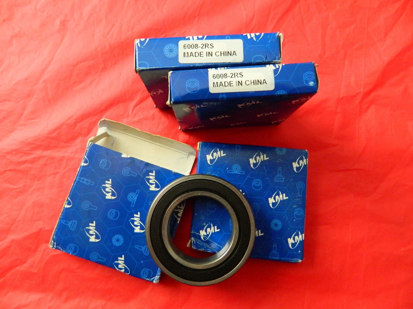 FOUR PACK 6008-2RS Ball Bearing 40x68x15mm 6008 2RS Rubber Sealed NEW IN BOX