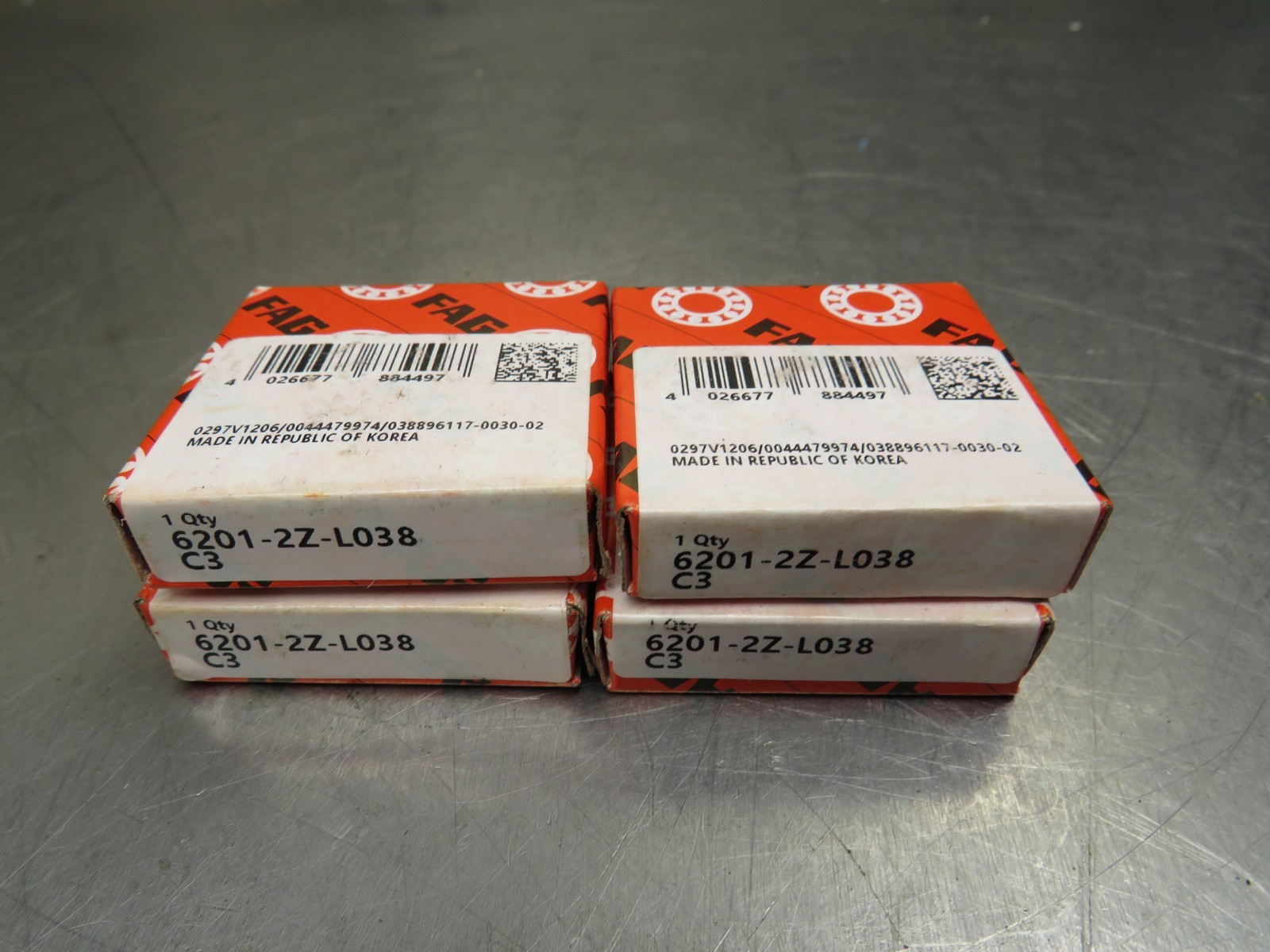 FAG 6201-2Z-L038 Lot of 4!