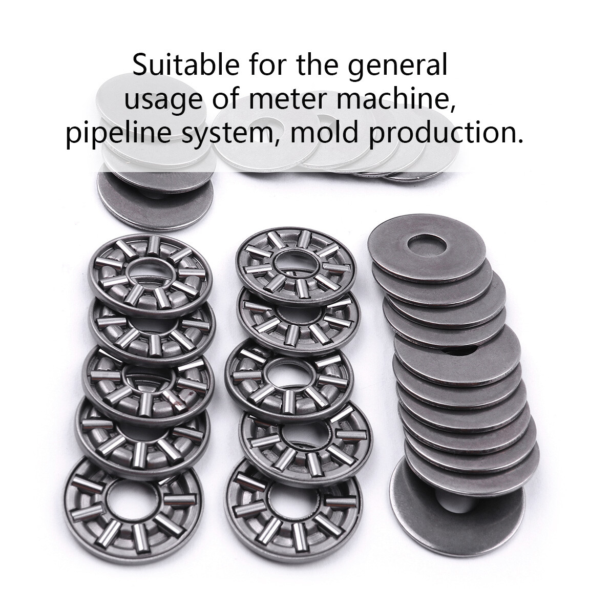 10x Thrust Needle Roller Bearing 10*24*2mm Thrust Bearings With 2 Washers