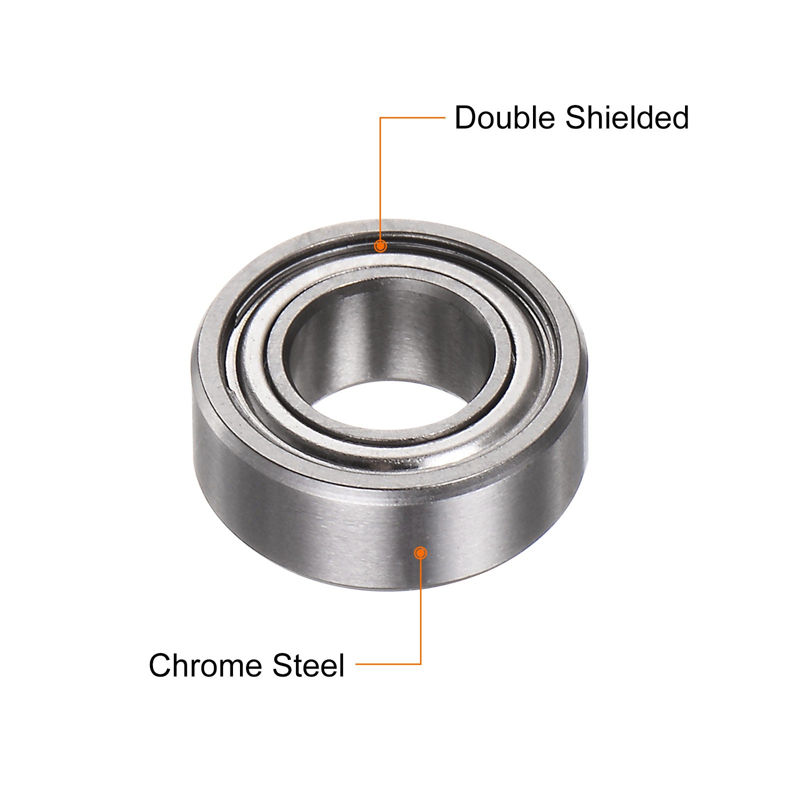 1/4″ x 1/2″ x 3/16″ GCr15 Bearing Chrome Deep Groove Ball Bearing 20Pcs
