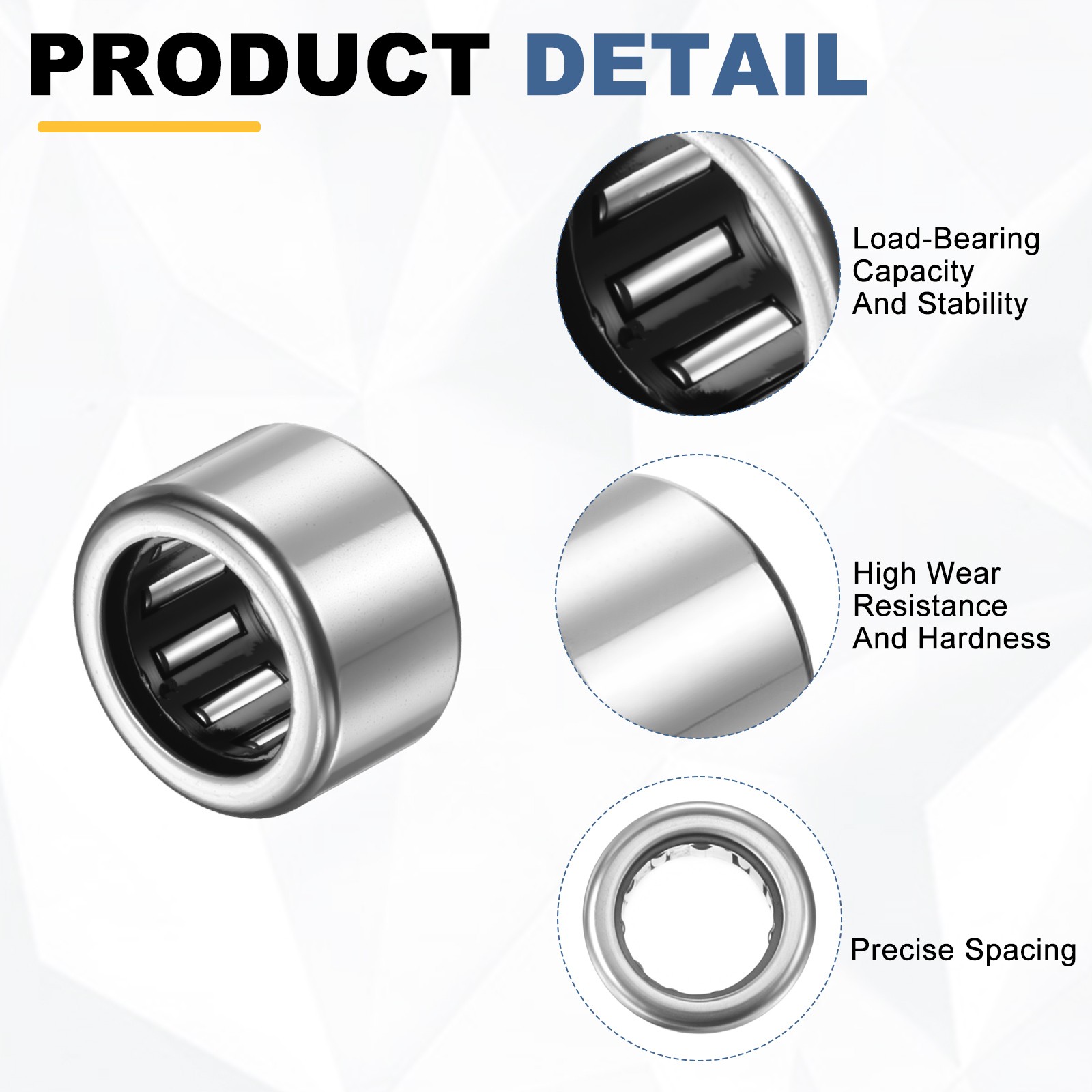 8pcs SCE55 Needle Roller Bearings 5/16″ x 1/2″ x 5/16″ Chrome Steel Open End