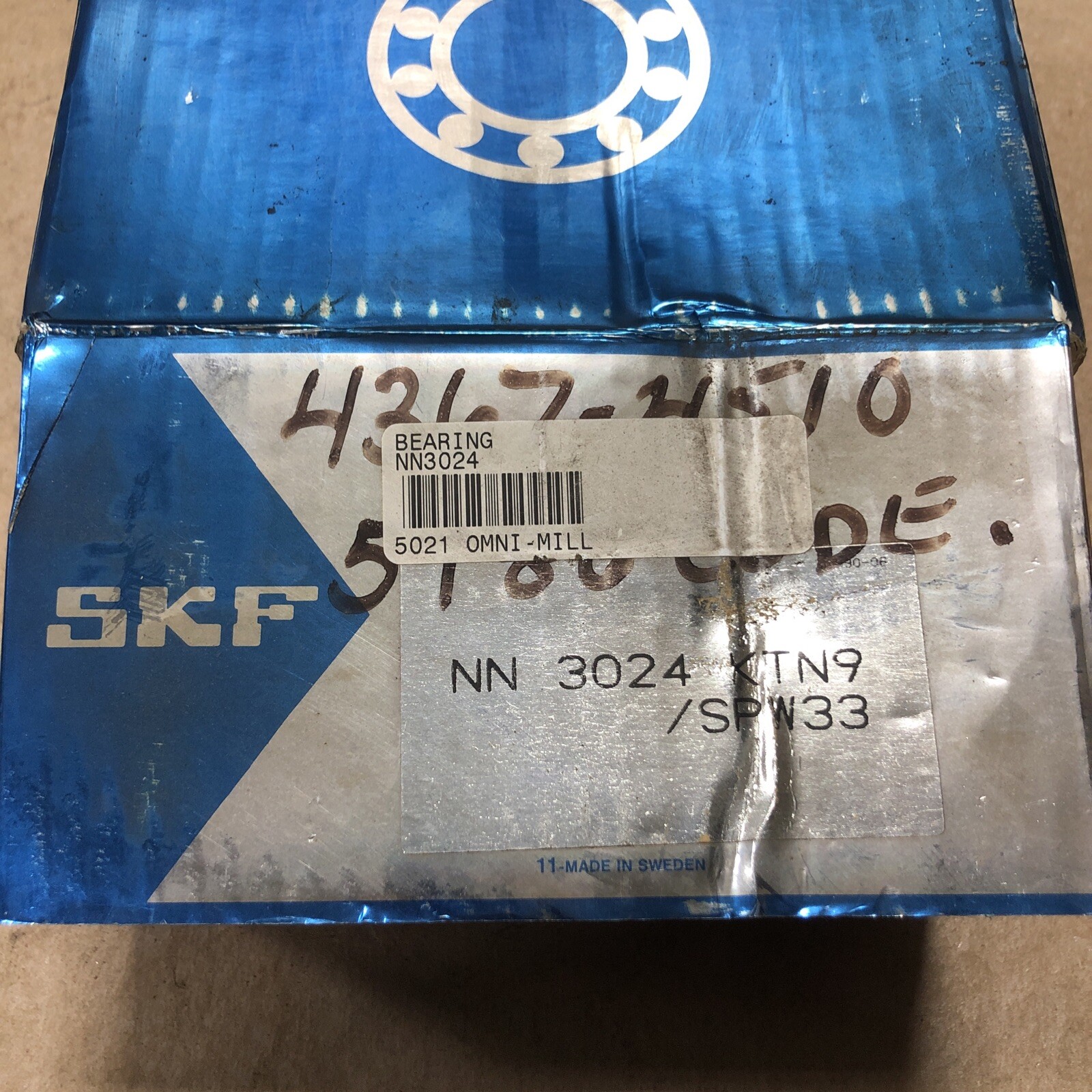 NEW SKF NN3024KTN9SPW33 Bearing 120x180x46 mm NN3024 NN-3024-K-TN9-SP-W33