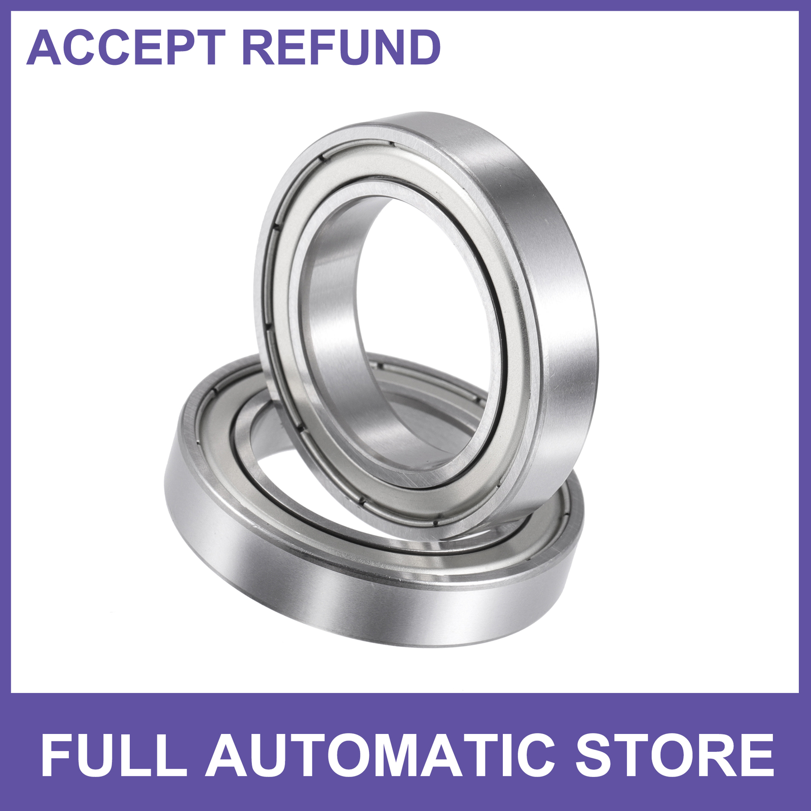 TWO 30x47x9mm Double Metal Shield 6906ZZ Row Deep Groove Ball Bearings Universal