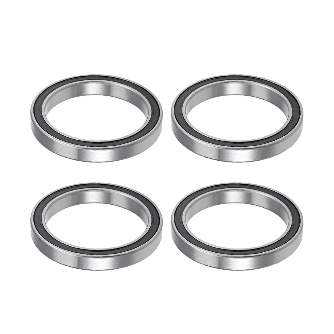 4Pcs 6808-2RS Ball Bearings Z2 40mm ID 52mm OD 7mm T Double Sealed Deep Groove