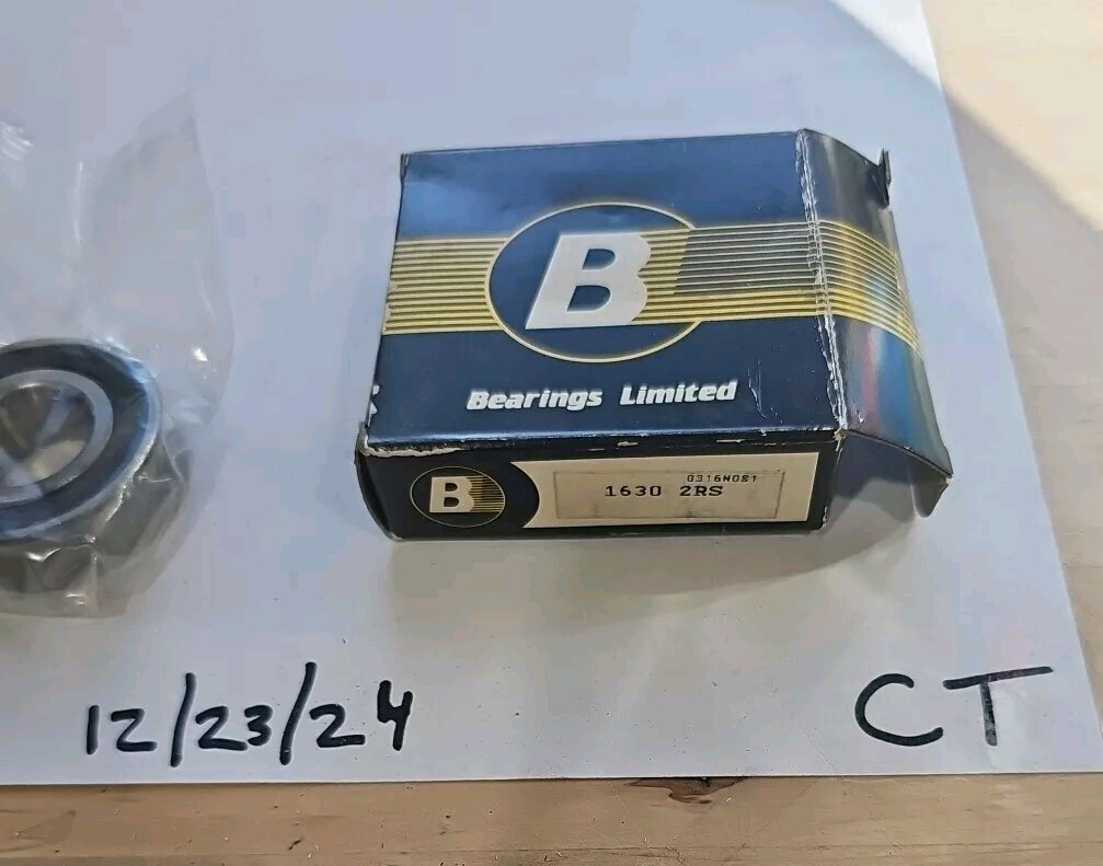 1630-2RS Ball Bearing Rubber Sealed 3/4″ x 1-5/8″ x 1/2″ (Qty 1)