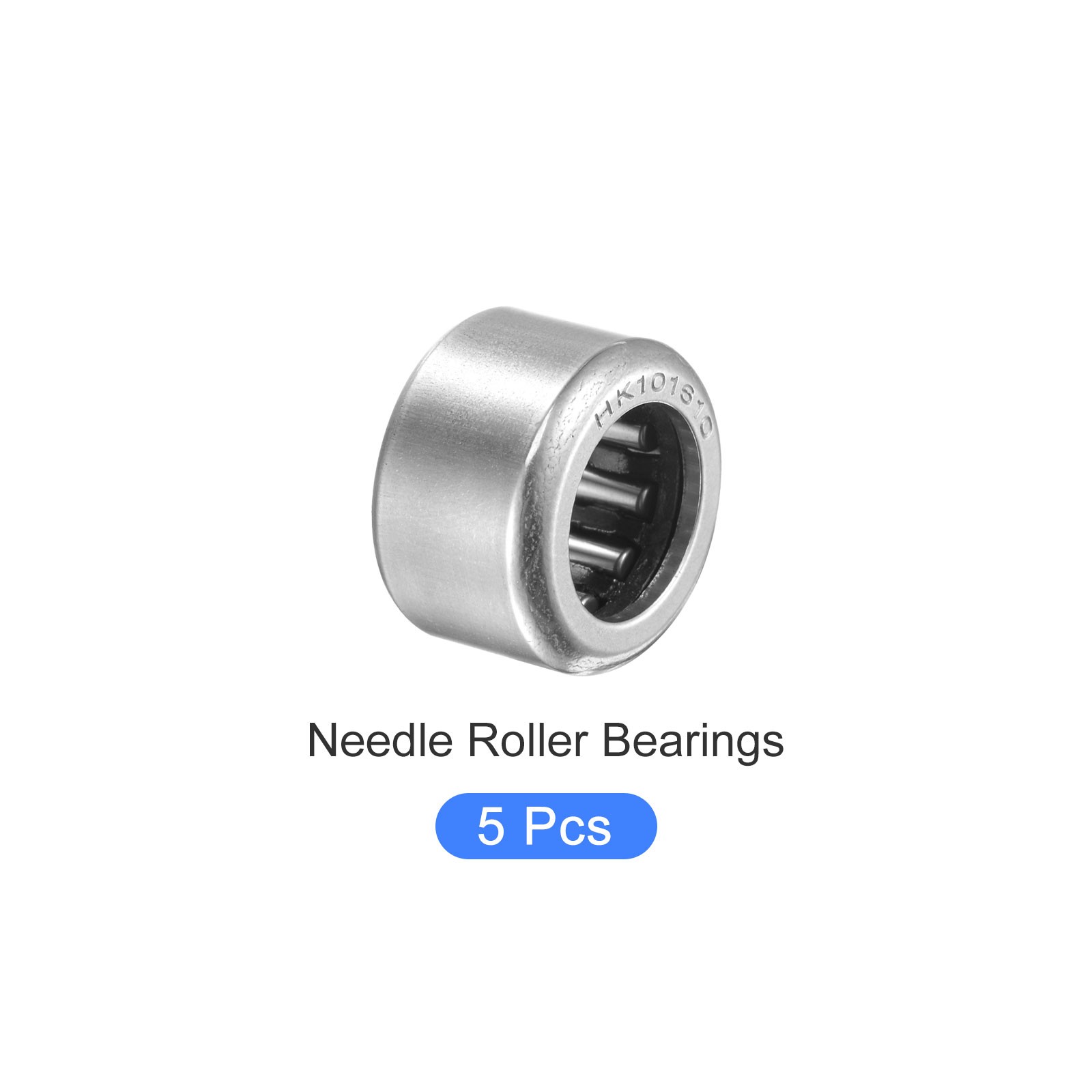 5Pack 10x16x10mm HK101610 Needle Roller Chromium Steel Open End Thrust Bearing