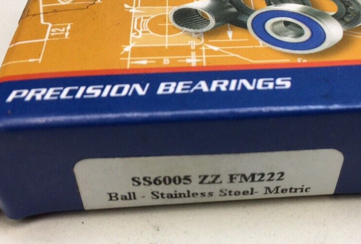 BL Bearings SS6005 ZZ FM222 Ball Bearing 25MM ID X 47mm OD X 12mm W Precision