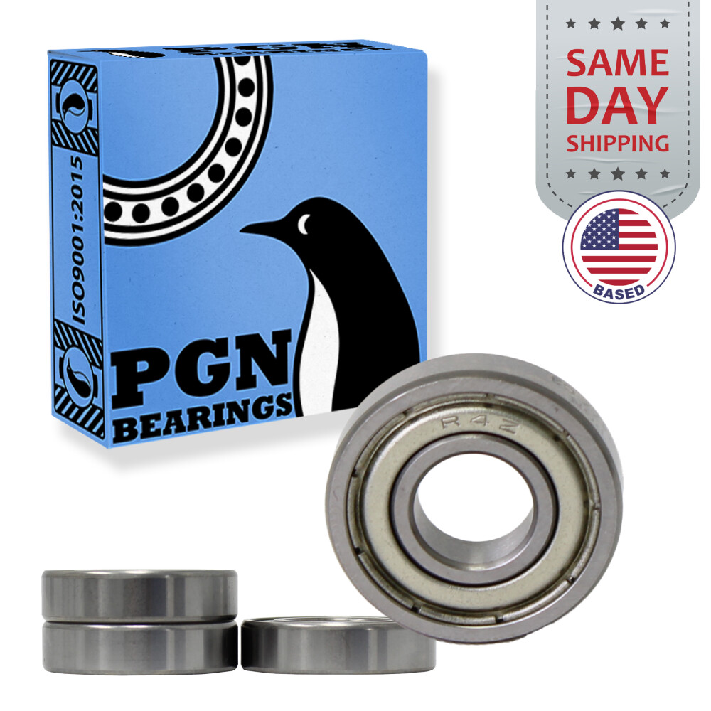 (4) R4-ZZ Premium Metal Shield Ball Bearing C3, 1/4″x5/8″x0.196″, R4z