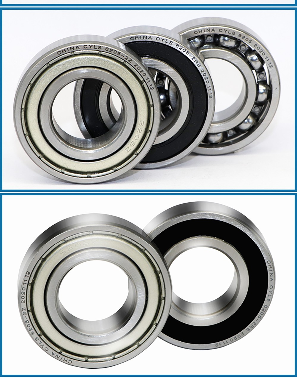 6000-6005 Ball Bearing Open or Rubber or Metal Seals (2RS / ZZ) Select Your Size