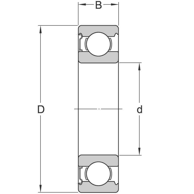 6305ZC3 Single Row Radial Deep Groove Ball Bearing 25x62x17 mm. by SNR brand