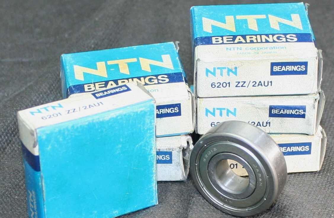 Six (6) NTN 6201 ZZ/2AU1 Deep Groove Bearings 12MM ID Japan NEW