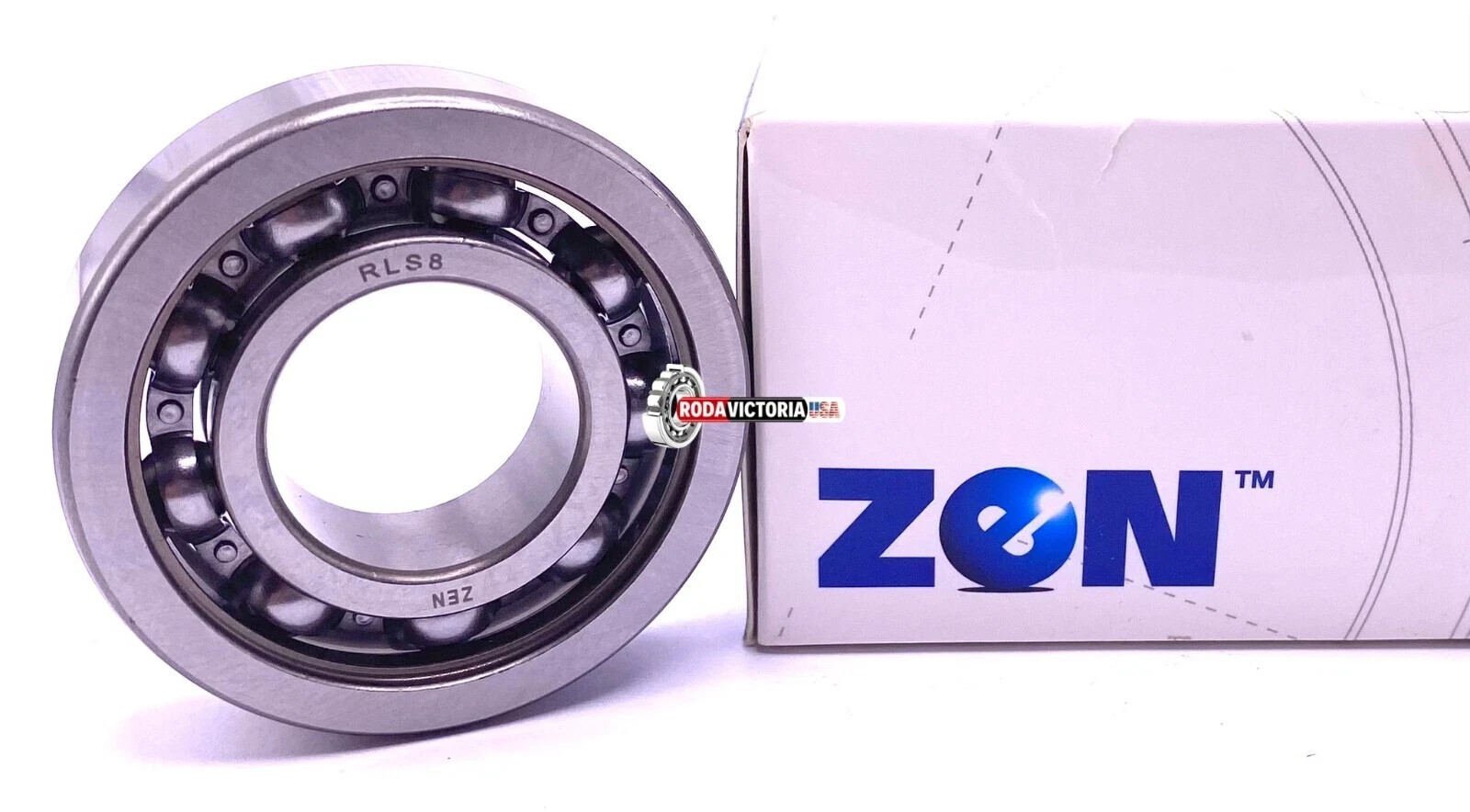 ZEN RLS8 Deep Groove Ball Bearing, Open Type, No Seals 25.40×57.15×15.875 mm