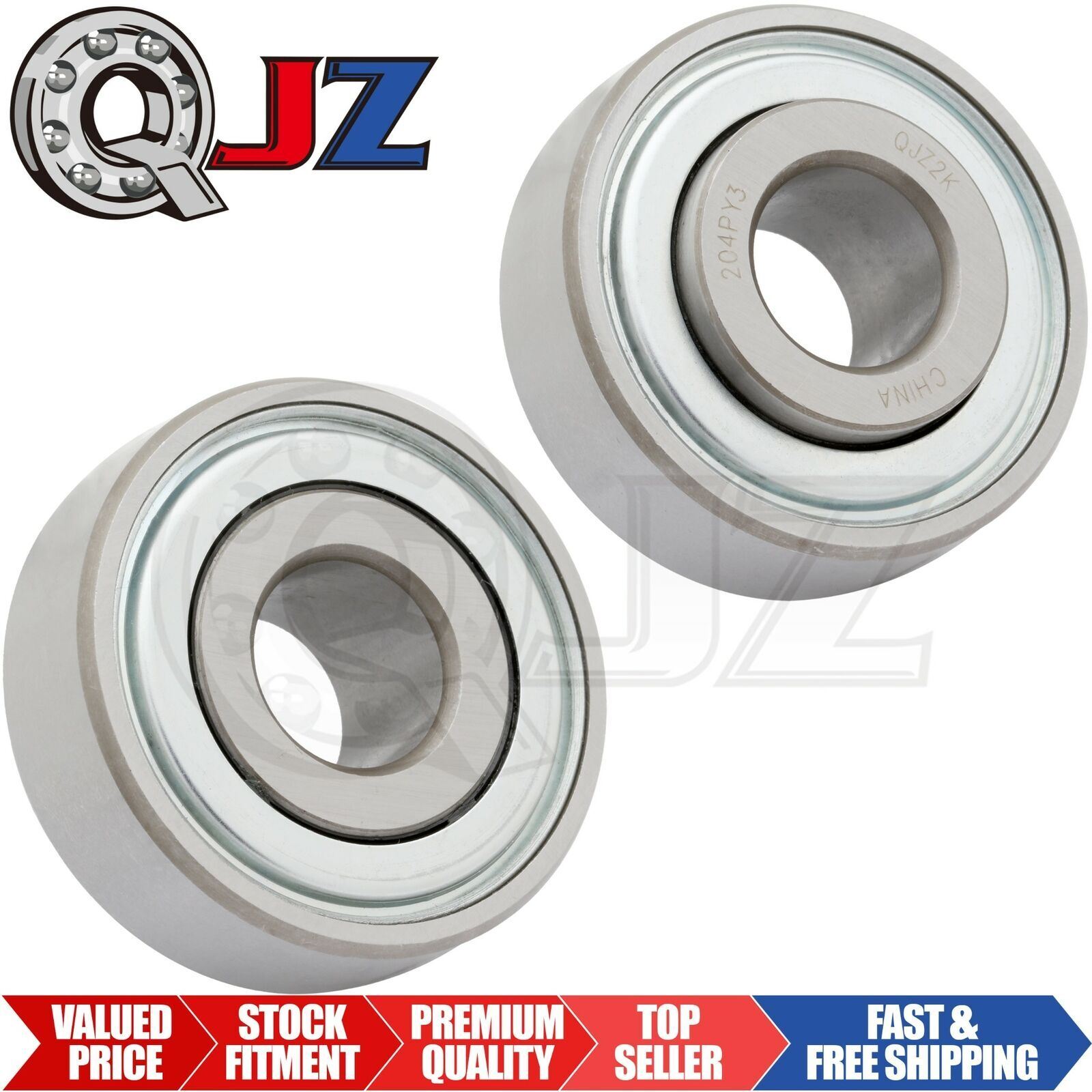 [Qty.2] New 204PY3 Special Ag Insert Ball Bearing [16.15mm Bore x 45.22mm OD]