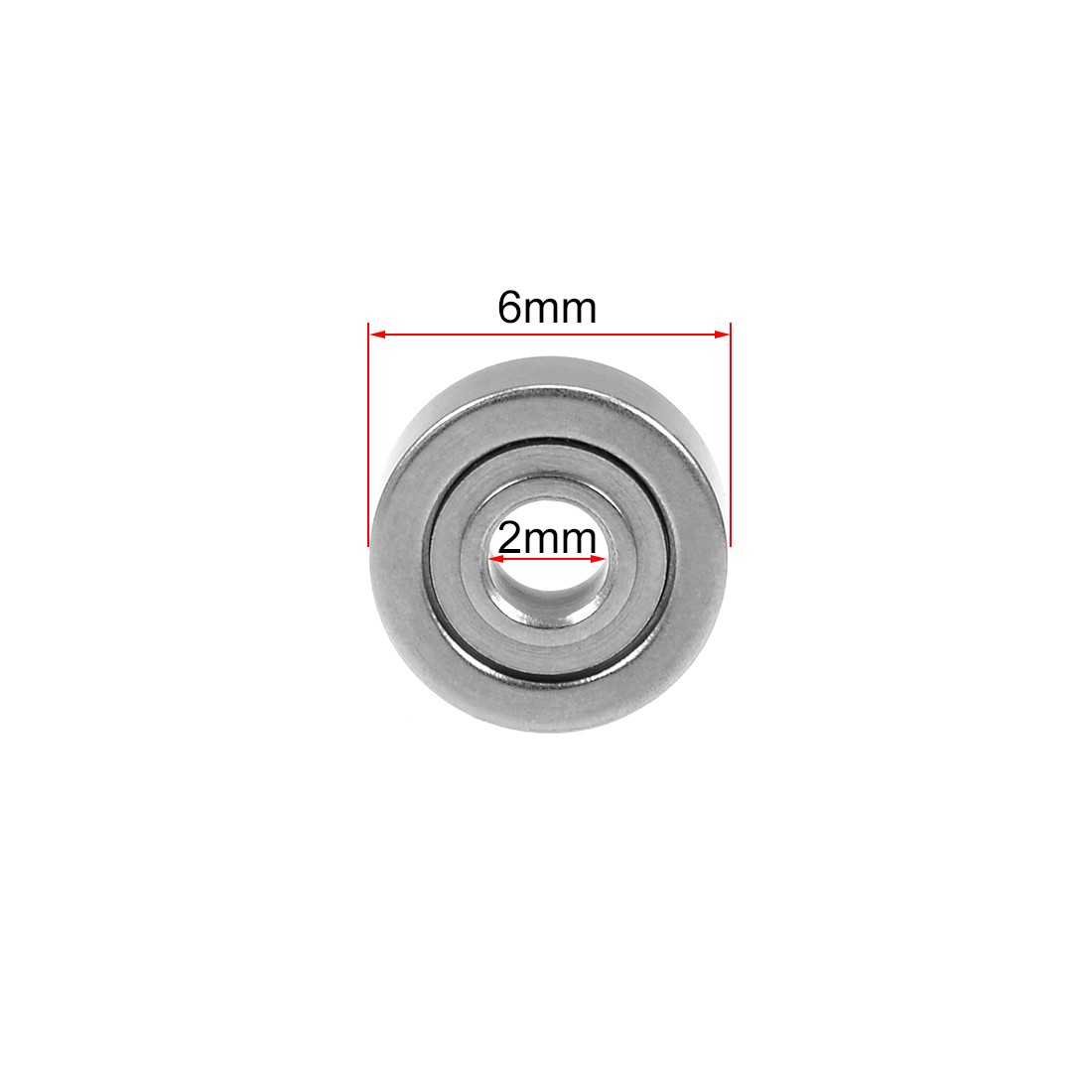 MR62ZZ Deep Groove Ball Bearing 2x6x2.5mm Double Shielded Chrome Bearings 2pcs