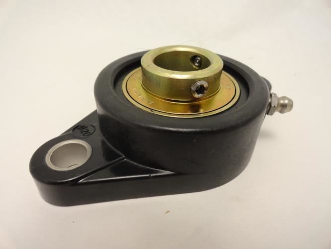 201939 New-No Box; AMI BFL204 Flange Bearing; 20mm ID; 2 bolt; Plastic Housing