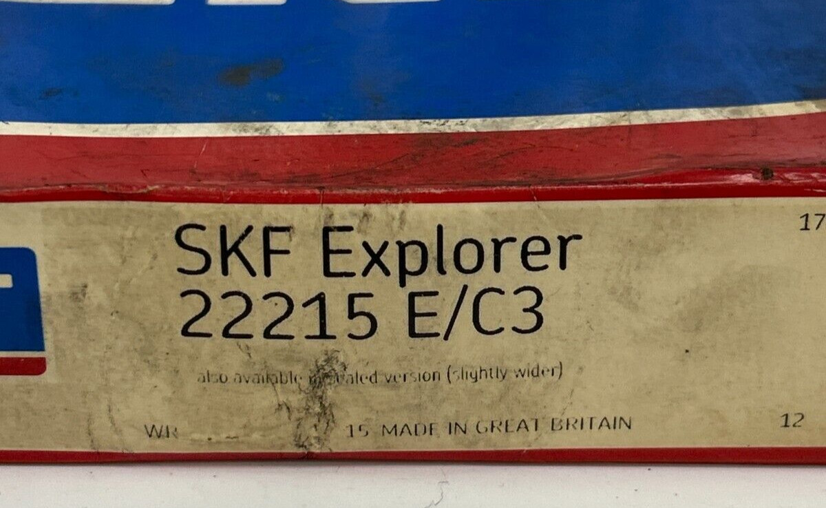 SKF SPHERICAL ROLLER BEARING 22215 E/C3 75 MM ID 130 MM OD 31 MM WIDTH