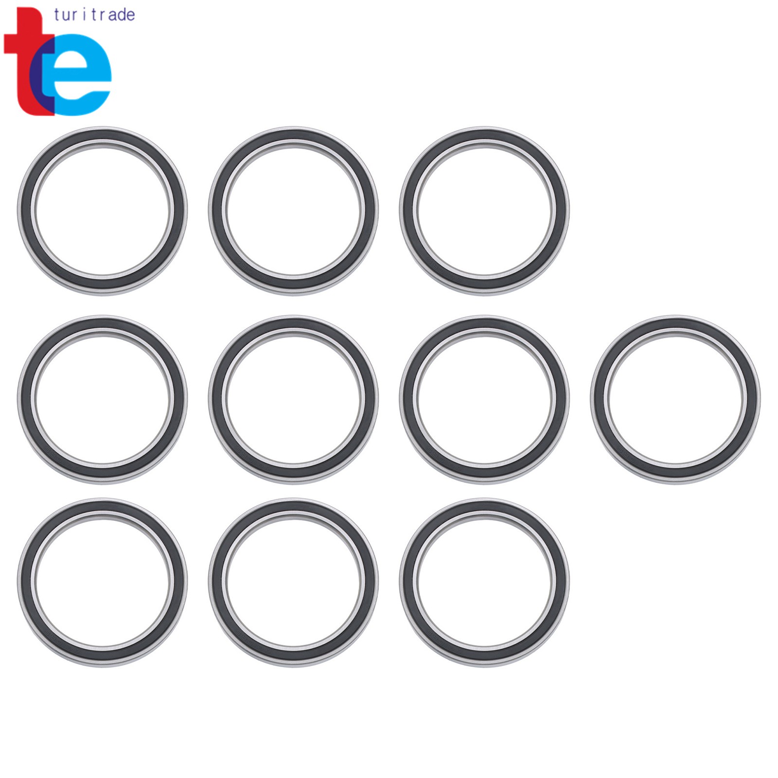 10pcs 6810-2RS Sealed Ball Bearings 50x65x7mm Pre-Lubricated Industrial