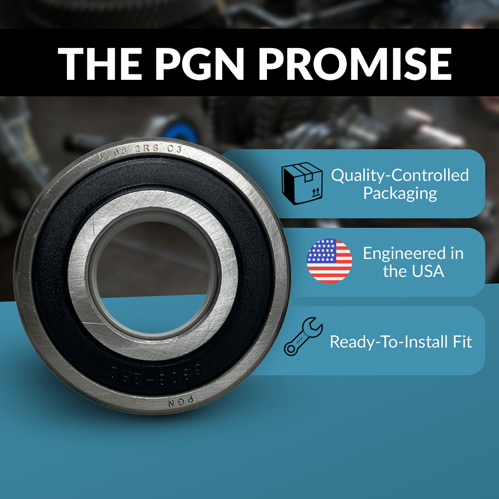 PGN 6308-2RS Ball Bearing, Double Rubber Sealed, Pack of 10