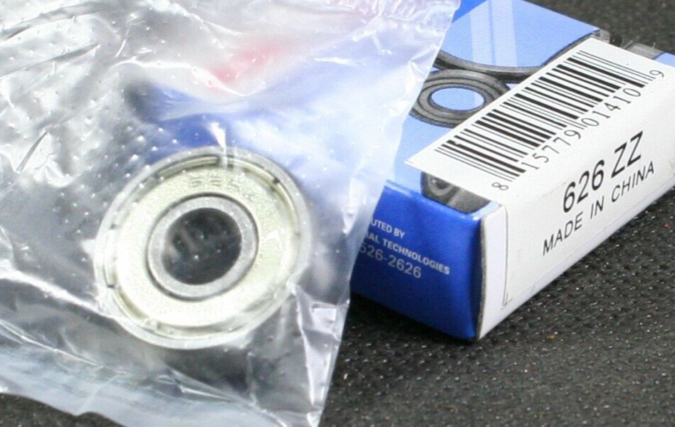 One (1) ReliaMark 626 ZZ Deep Groove Miniature Bearing 6 MM Bore China NEW