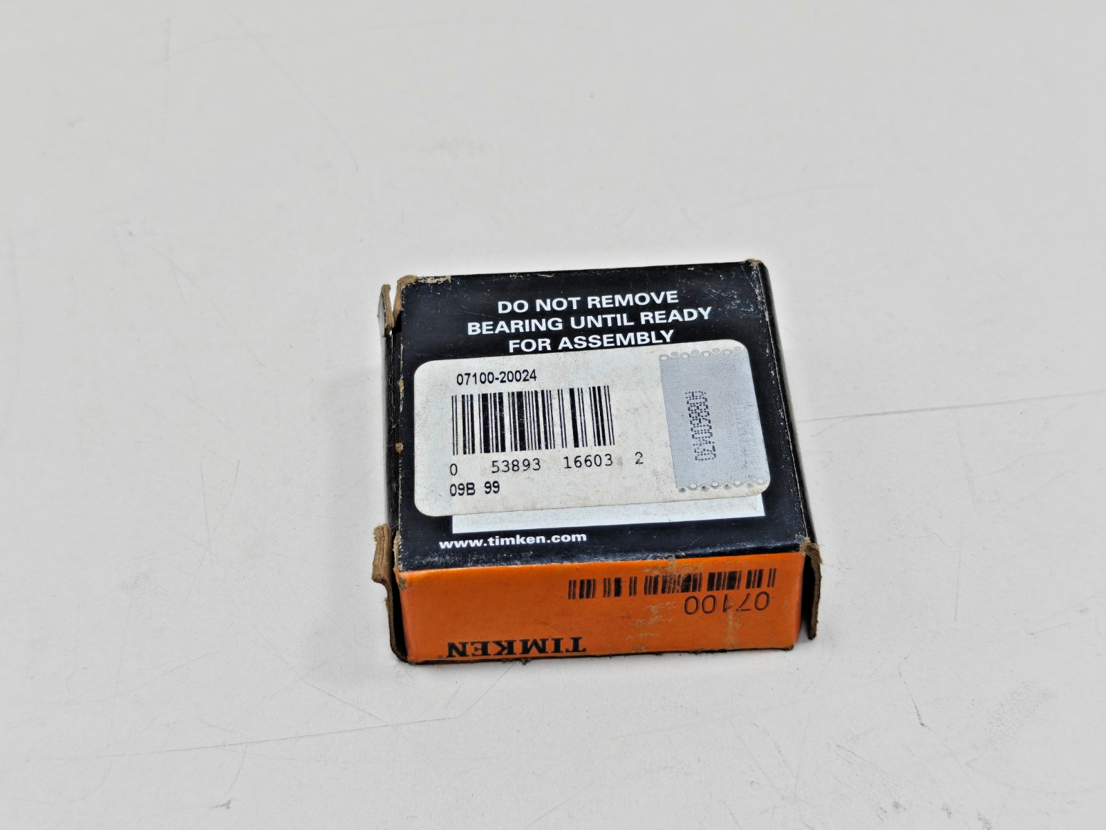 07100 Timken Tapered Roller Bearing Cone Only Timken 07100-20024 USA ID 1.000 in